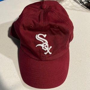 Maroon white Sox hat